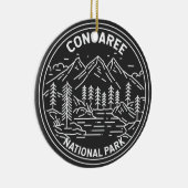 Congaree National Park South Carolina Monoline Keramik Ornament (Rechts)