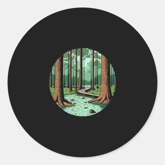 Congaree National Park Souvenir South Carolina Men Runder Aufkleber (Vorderseite)