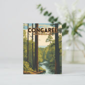 Congaree National Park Traditionelles Reiseplakat Postkarte (Stehend Vorderseite)