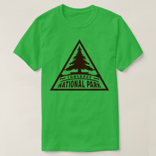 Congaree National Park Tree Triangle Brown T-Shirt (Design vorne)