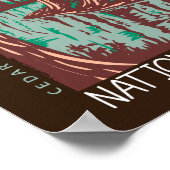 Congaree Nationalpark Cedar Creek Vintag Poster (Ecke)