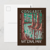 Congaree Nationalpark Cedar Creek Vintag Postkarte (Vorne/Hinten)
