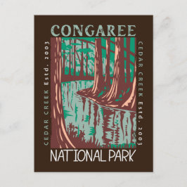 Congaree Nationalpark Cedar Creek Vintag Postkarte
