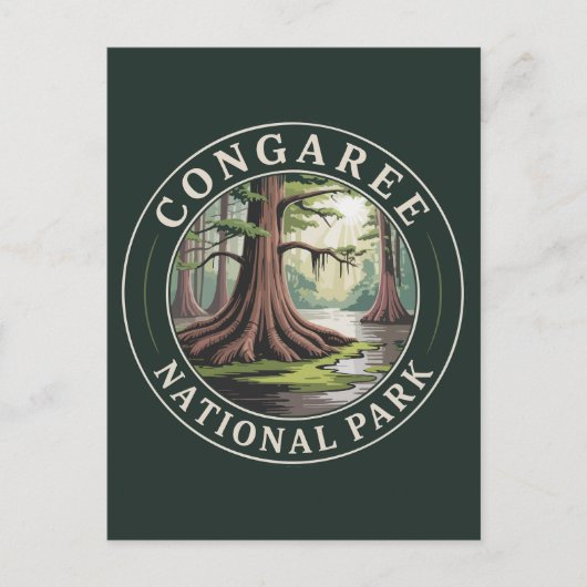 Congaree-Nationalpark Feiertagspostkarte (Vorderseite)