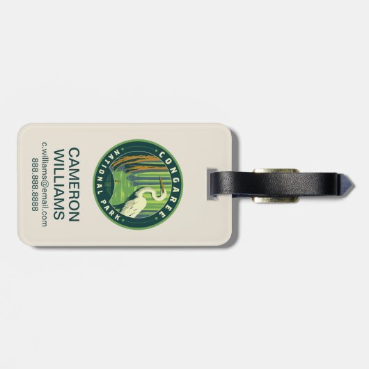 Congaree-Nationalpark Gepäckanhänger (Rückseite horizontal)