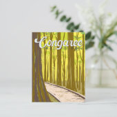 Congaree Nationalpark Illustration Reisen Vintag Postkarte (Stehend Vorderseite)