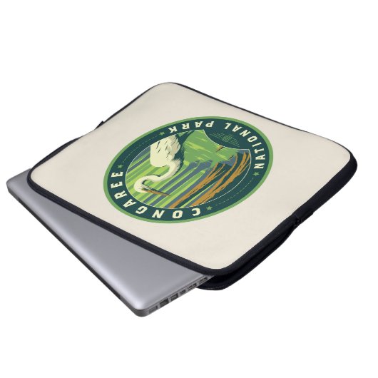 Congaree-Nationalpark Laptopschutzhülle (Vorne Knopf)