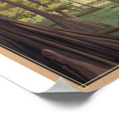 Congaree Nationalpark Litho Artwork Poster (Ecke)