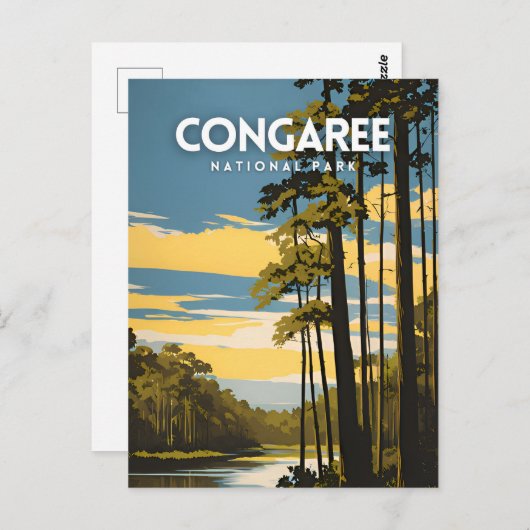 Congaree-Nationalpark Postkarte (Vorne/Hinten)