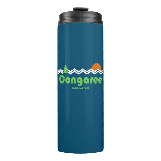 Congaree Nationalpark Retro Thermosbecher (Vorderseite)