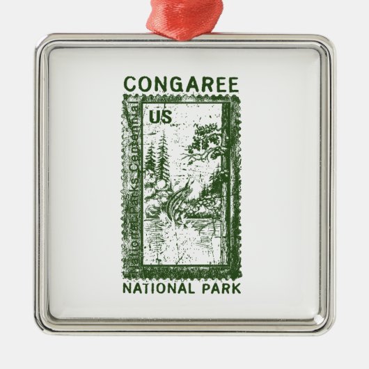 Congaree Nationalpark Silbernes Ornament (Vorne)