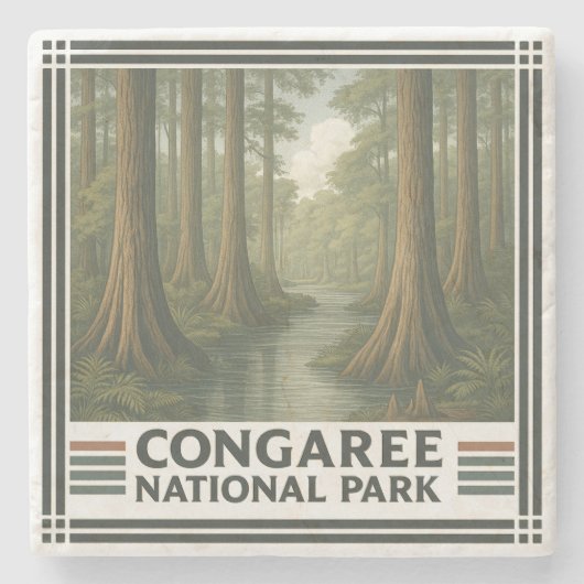 Congaree-Nationalpark Steinuntersetzer (Vorderseite)