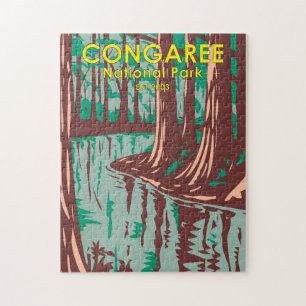 Congaree Nationalpark Süd Carolina Vintag Puzzle