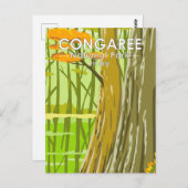 Congaree Nationalpark Süd Carolina Vintage Postkarte (Vorne/Hinten)