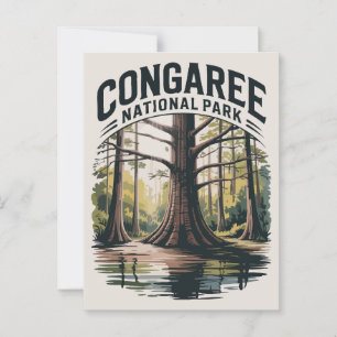 Congaree Nationalpark Süd Carolina Wilderness Postkarte