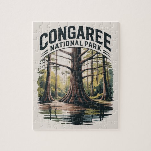 Congaree Nationalpark Süd Carolina Wilderness Puzzle (Vertikal)