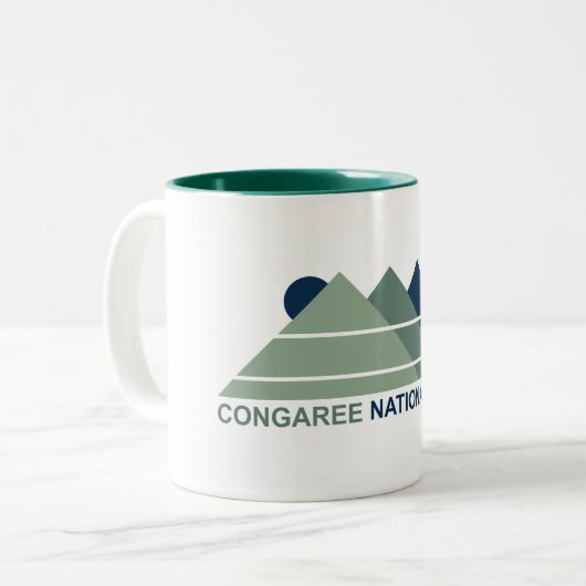 Congaree Nationalpark Zweifarbige Tasse (Vorderseite Links)
