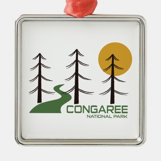 Congaree Nationalparkroute Ornament Aus Metall (Vorne)