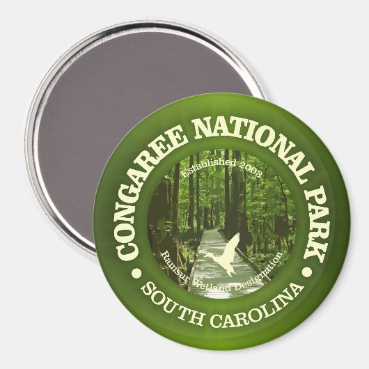 Congaree NP (rd) 2 Magnet (Vorderseite/Rückseite)
