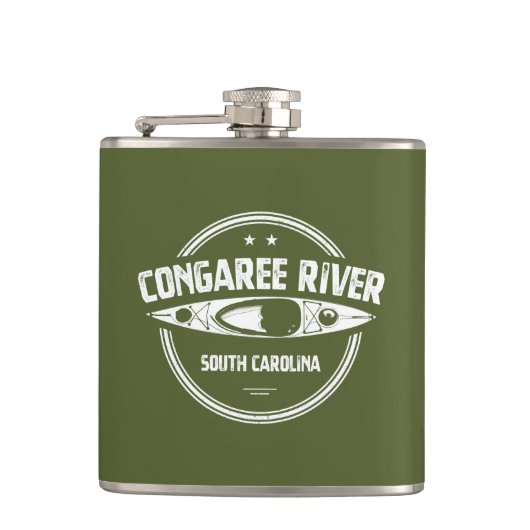 Congaree River South Carolina Kayaking Flachmann (Vorderseite)