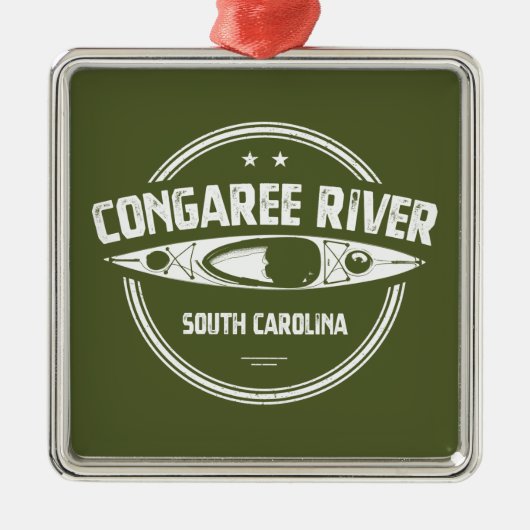 Congaree River South Carolina Kayaking Ornament Aus Metall (Vorne)