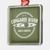 Congaree River South Carolina Kayaking Ornament Aus Metall (Links)