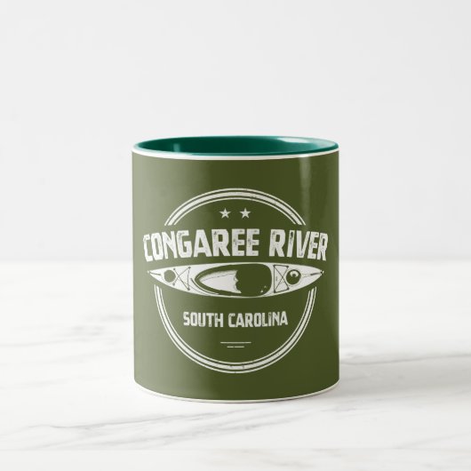 Congaree River South Carolina Kayaking Zweifarbige Tasse (Mittel)