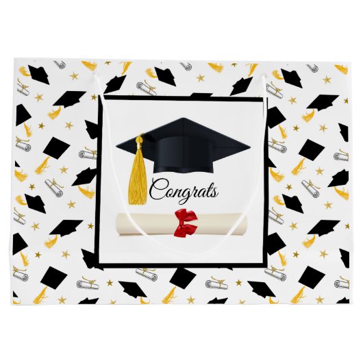 Congats Abschluss Große Geschenktüte (Rückseite)