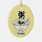 Congee Jook Reisbreimehlsuppen-Schüssel Chinesen Keramikornament (Rechts)