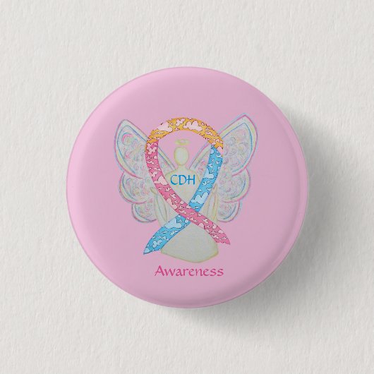 Congenital Diaphragma Hernia CDH Awareness Button (Vorderseite)
