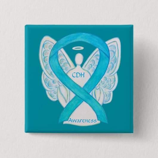 Congenital Diaphragma Hernia CDH Awareness Button (Vorderseite)