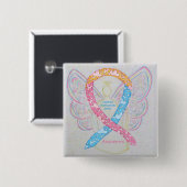 Congenital Diaphragma Hernia CDH Awareness Button (Vorne & Hinten)