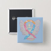 Congenital Diaphragma Hernia CDH Awareness Button (Vorne & Hinten)