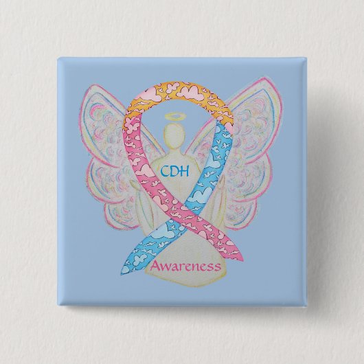 Congenital Diaphragma Hernia CDH Awareness Button (Vorderseite)