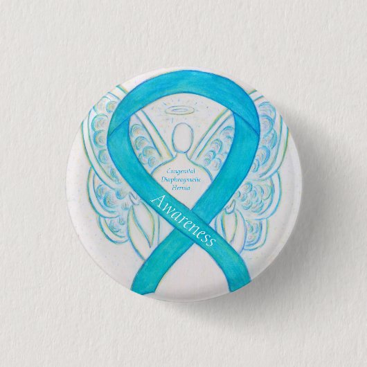 Congenital Diaphragma Hernia CDH Awareness Button (Vorderseite)