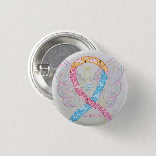 Congenital Diaphragma Hernia CDH Awareness Button (Vorne & Hinten)