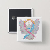 Congenital Diaphragma Hernia CDH Awareness Button (Vorne & Hinten)