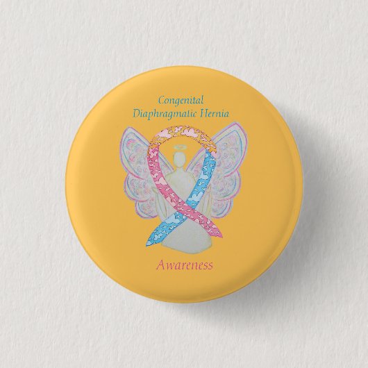 Congenital Diaphragma Hernia CDH Awareness Button (Vorderseite)