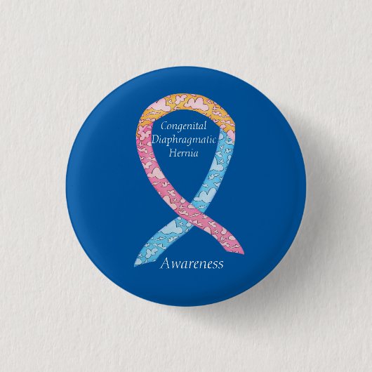 Congenital Diaphragma Hernia CDH Awareness Button (Vorderseite)