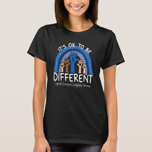 Congenital Generalized Lipodystrophy Awareness Blu T-Shirt (Vorderseite)