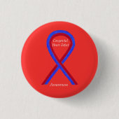 Congenital Heart Defect CHD Awareness Ribbon Butto Button (Vorderseite)