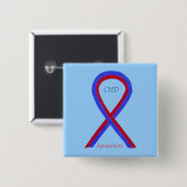 Congenital Heart Defect CHD Awareness Ribbon Butto Button (Vorne & Hinten)