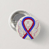 Congenital Heart Defect CHD Awareness Ribbon Butto Button (Vorne & Hinten)