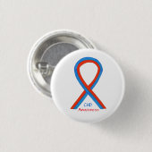 Congenital Heart Defect CHD Awareness Ribbon Butto Button (Vorne & Hinten)