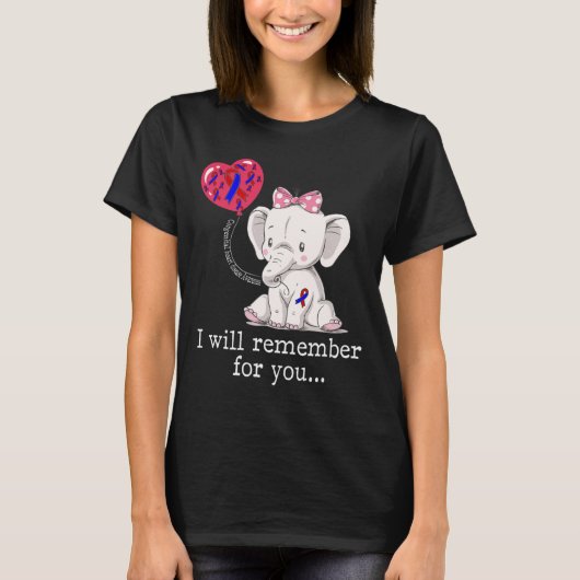 Congenital Heart Disease Awareness Elephant  T-Shirt (Vorderseite)