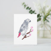 CONGO AFRICAN GRAY PARROT POSTKARTE (Stehend Vorderseite)