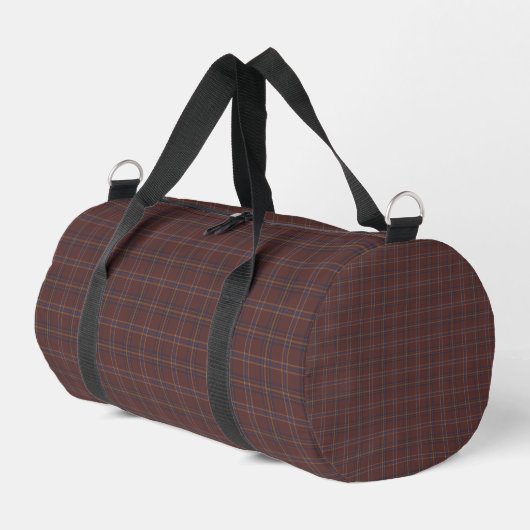 Congo Brown and Spicy Mix Plaid Duffle Bag (Linke Seite)