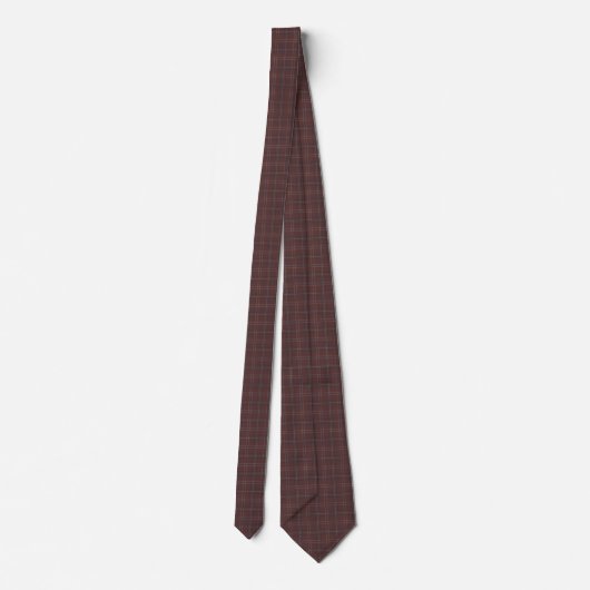 Congo Brown and Spicy Mix Plaid Neck Tie Krawatte (Rückseite)