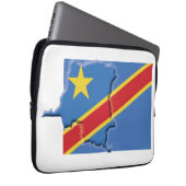 CONGO DRC Flag Map Patriotic Computer Laptopschutzhülle (Vorne Rechts)