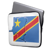 CONGO DRC Flag Map Patriotic Computer Laptopschutzhülle (Vorderseite Links)